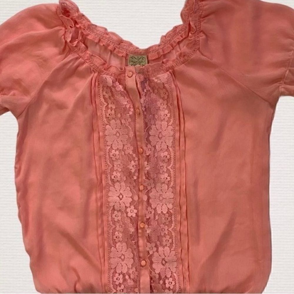 Eyelash Couture Sheer Pink Blouse